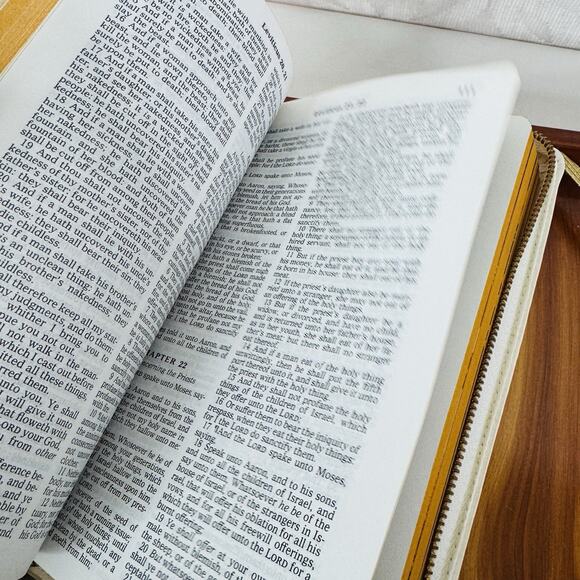 Holy Bible Memorial Edition Concordance KJV in Wooden Cedar Box - Picture 7 of 11